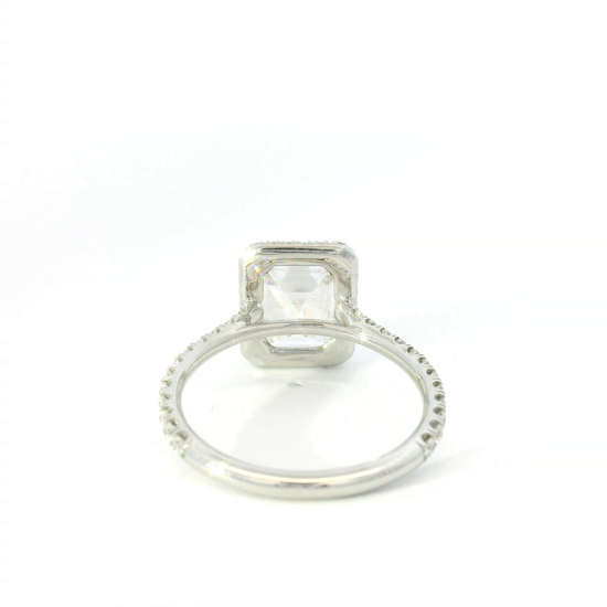 Couture Emerald Center w/ Diamond Halo & Cathedral Sides Engagement Ring Setting