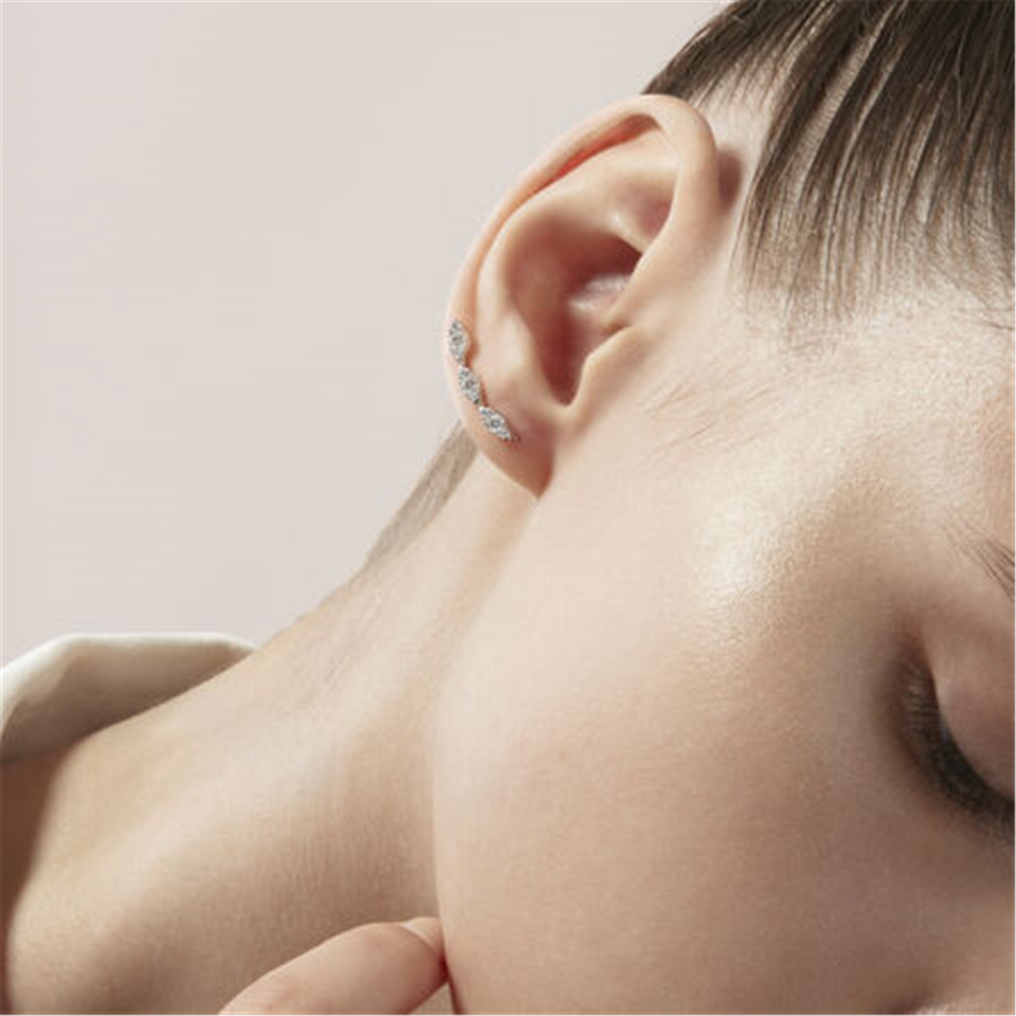 Hearts On Fire Aerial Marquise Ear Climbers in 18k Rose Gold