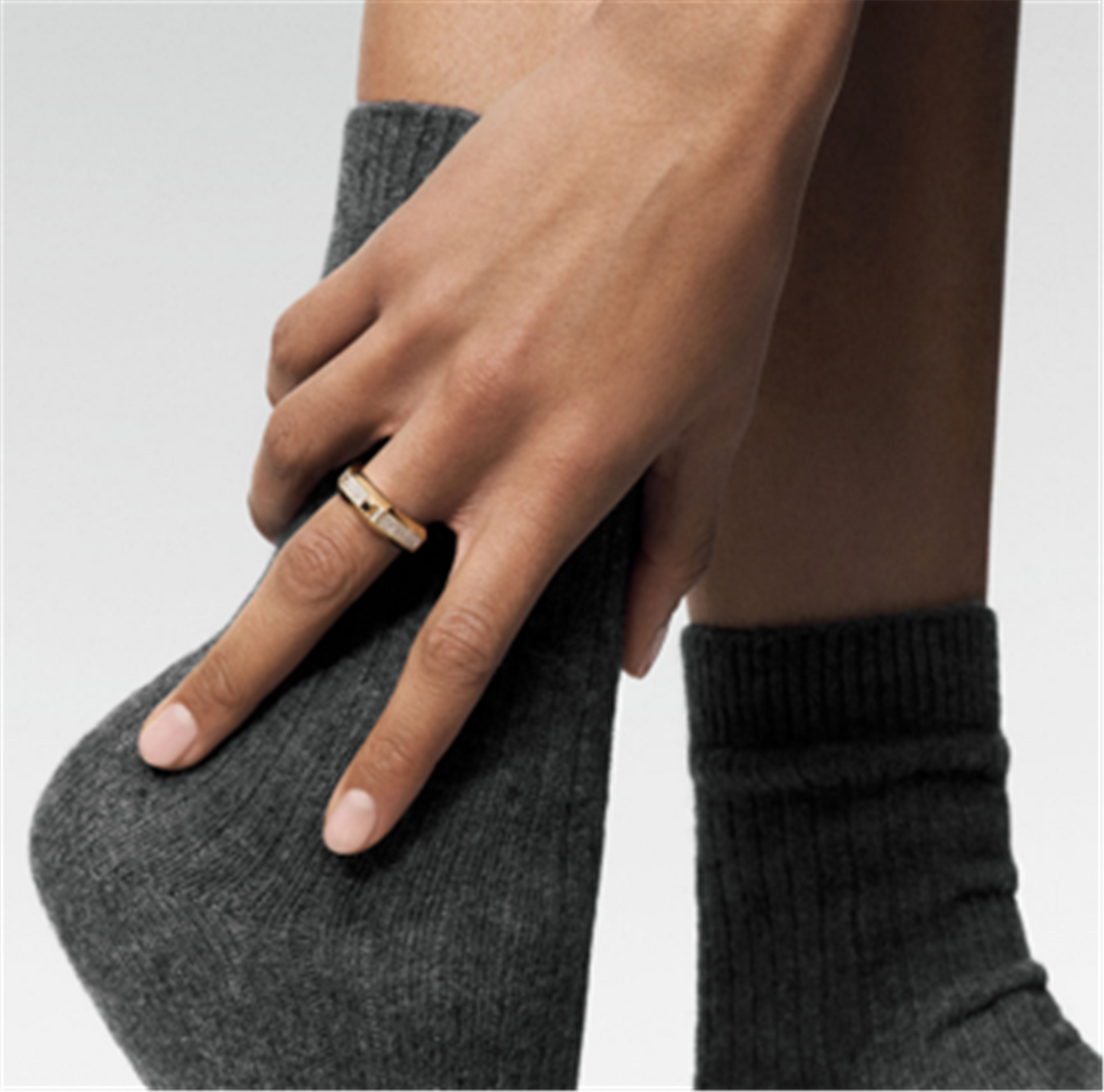 Messika Moderniste Pavé Diamond Ring, Medium in 18k Yellow Gold