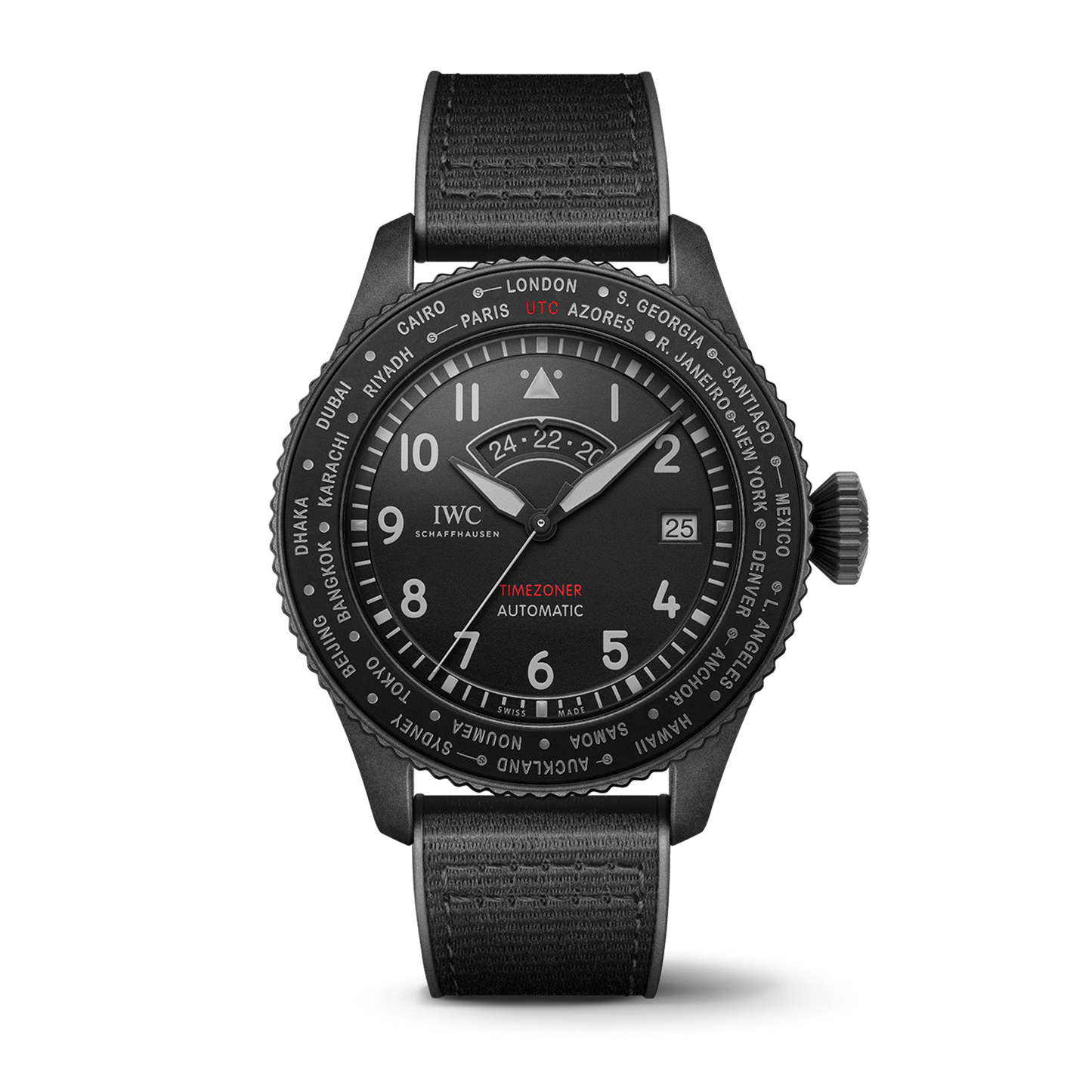 IWC Schaffhausen Pilot's Watch Timezoner 46mm Top Gun Ceratanium