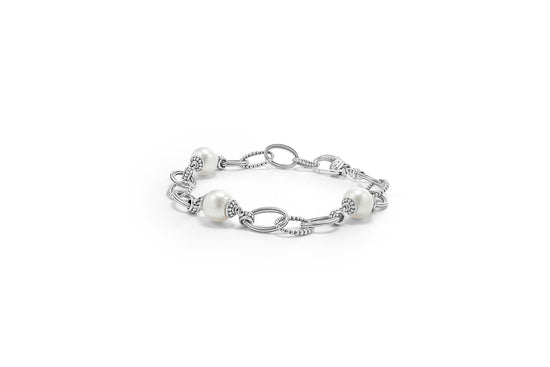 Lagos Caviar Pearl Link Bracelet