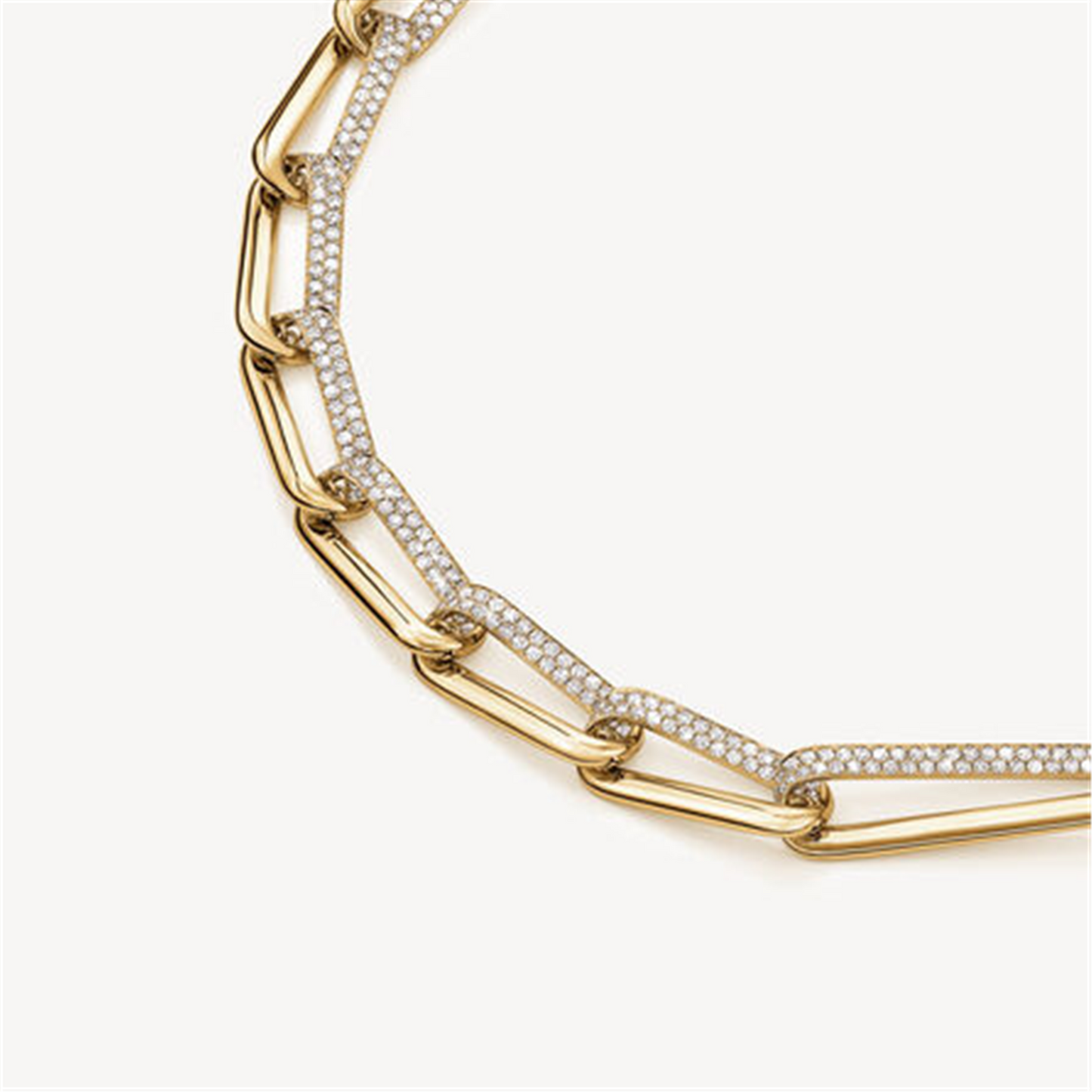 Hearts on Fire Inside / Out Elongated Diamond Link Necklace in 18k Gold