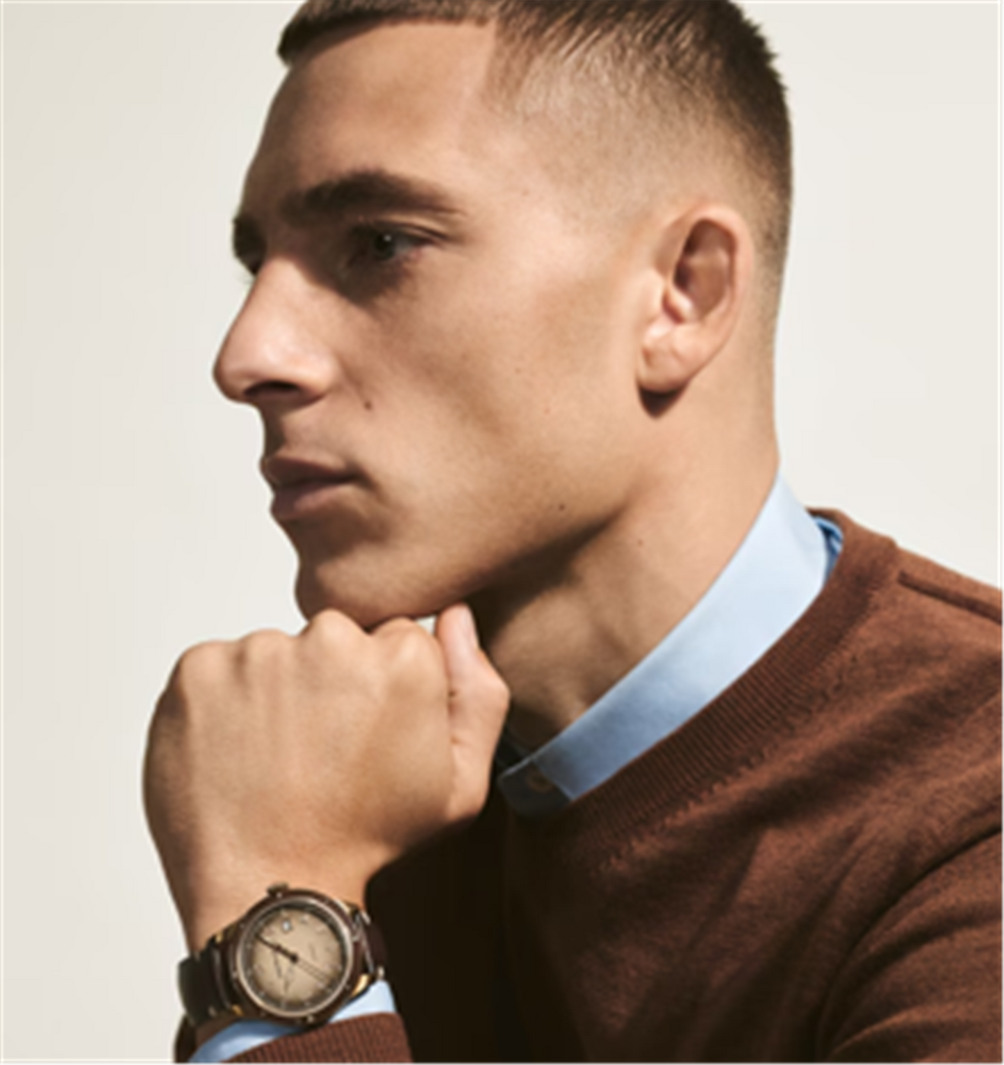 Montblanc Bronze 1858 Automatic Date 0 Oxygen w/ Bronze Dial & Brown Leather Strap - 40 mm