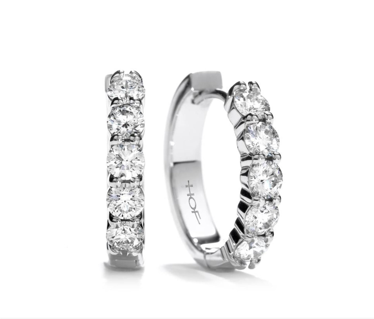 Hearts on Fire Diamond Mini Hoop Earrings in 18k White Gold