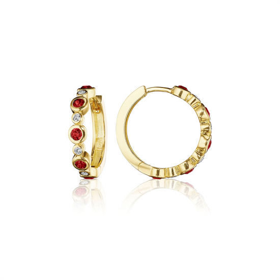 Penny Preville Ruby Aura Hoop Earrings