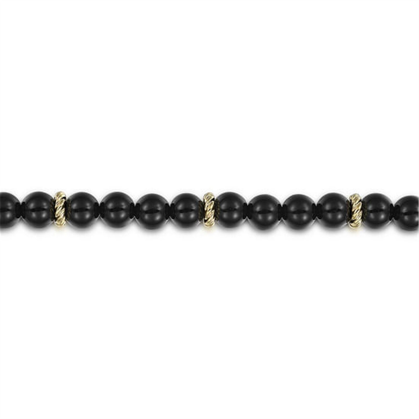 Gabriel & Co. Gold & Black Onyx Beaded Bracelet