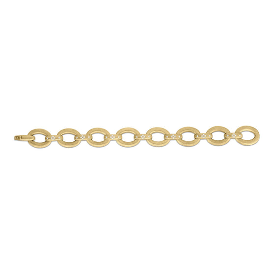 Roberto Coin Gold Duchessa Satin Oval Link Bracelet
