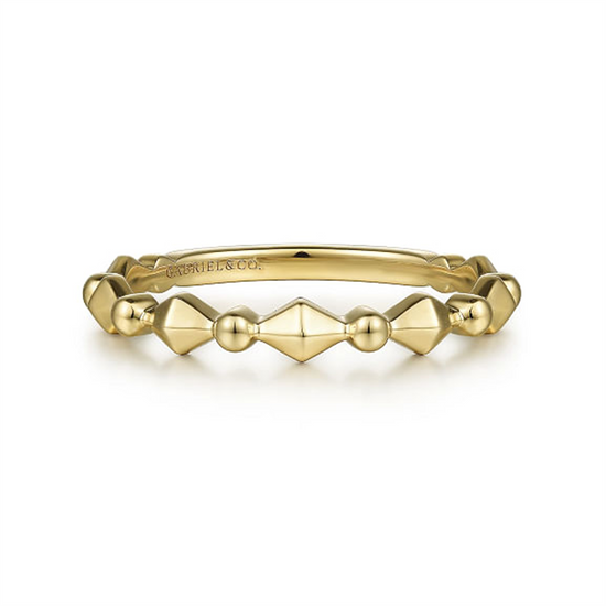 Gabriel & Co. Gold Geometric Station Stackable Ring