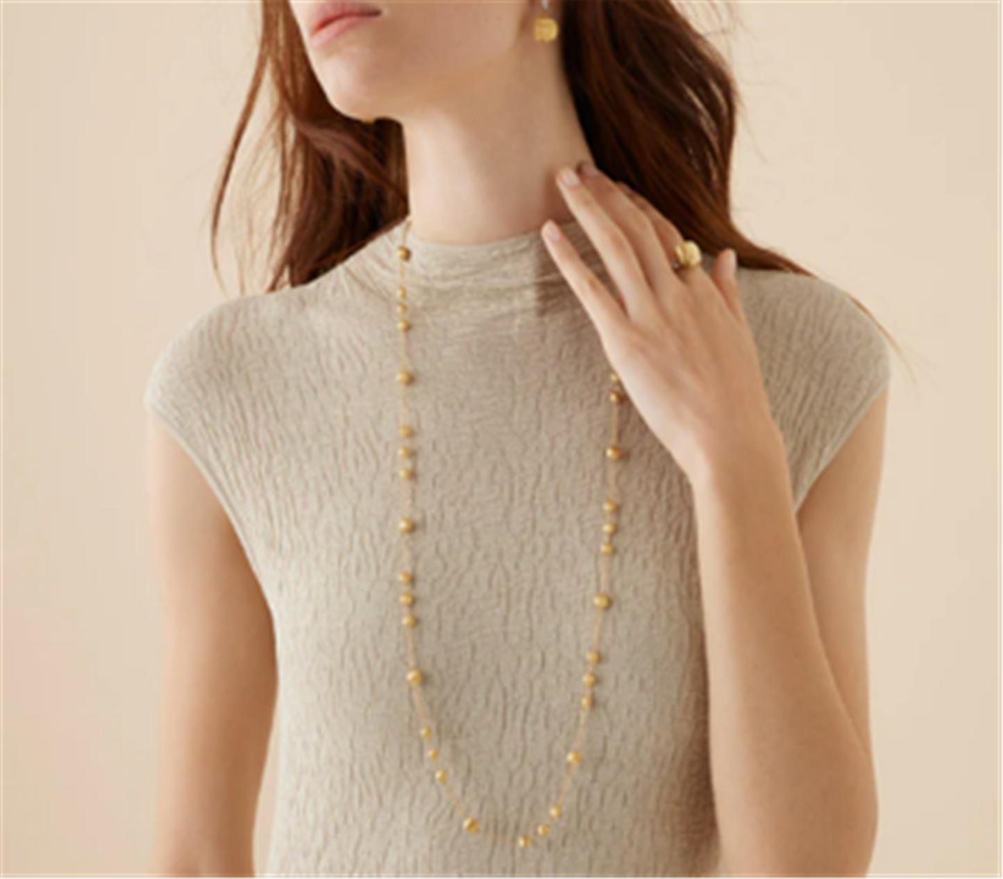 Marco Bicego Africa Beaded 36" Necklace in 18k Gold