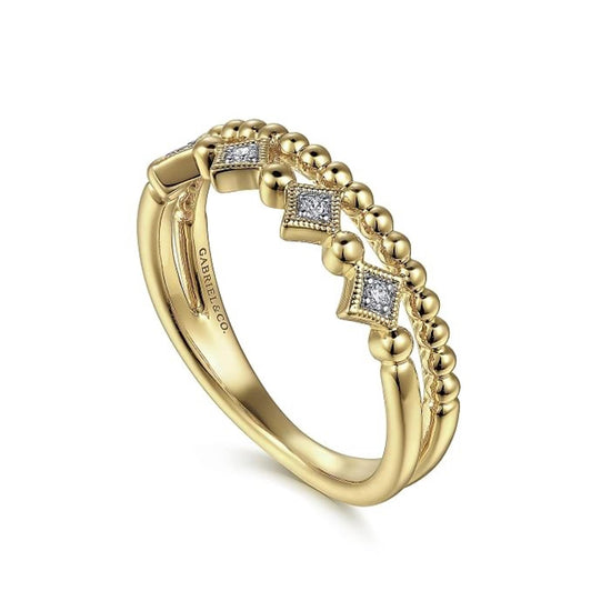 Gabriel & Co. Gold Bujukan Stackable Diamond Ring