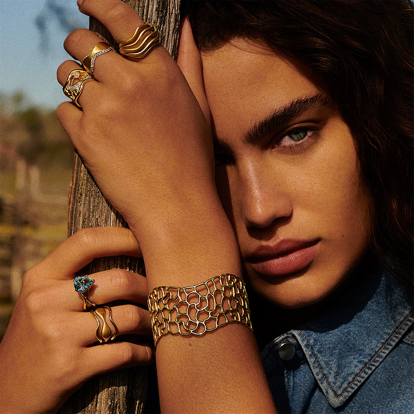 Jamie Turner Curve Stacking Ring in 18k Yellow Gold