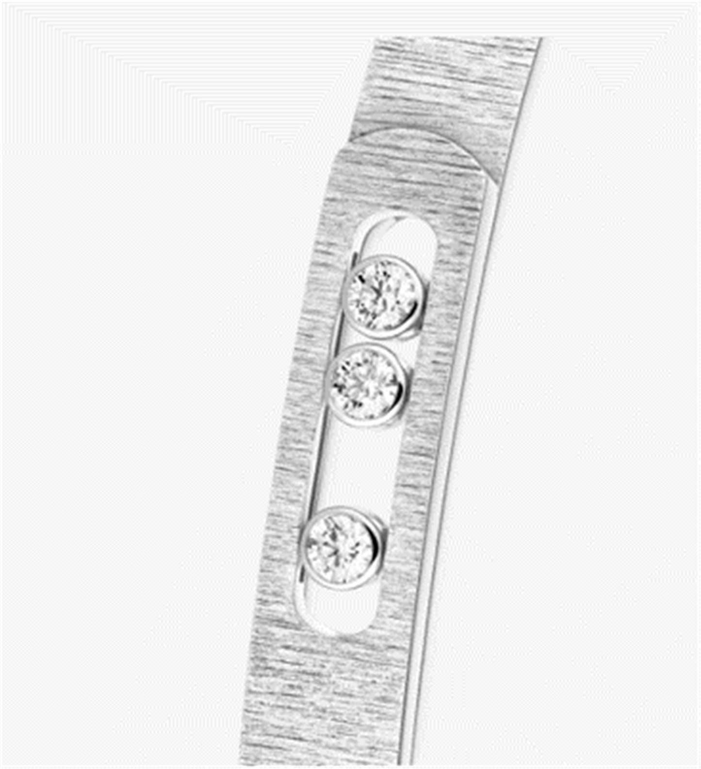 Messika Move Noa Cisele Diamond Bangle Bracelet in 18k White Gold