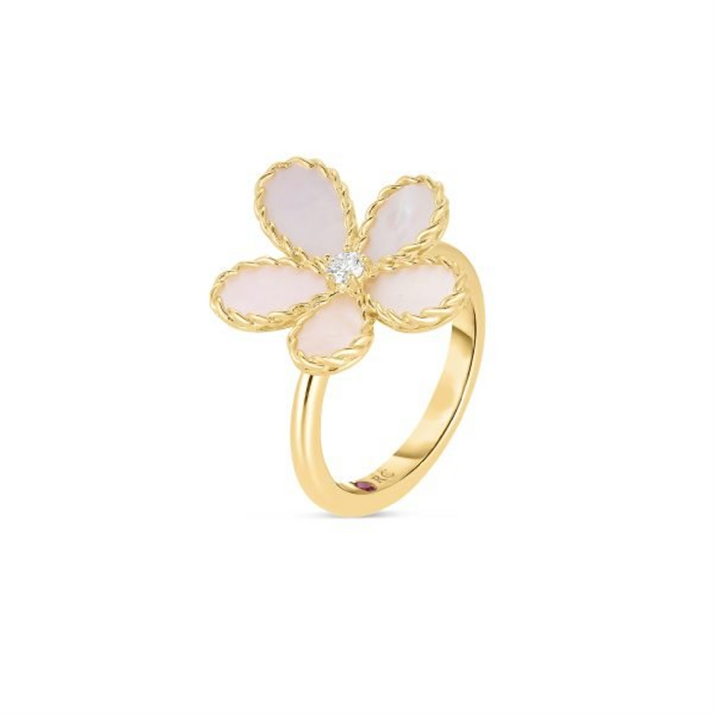 Roberto Coin Jasmine Diamond & Mother of Pearl in 18k Gold