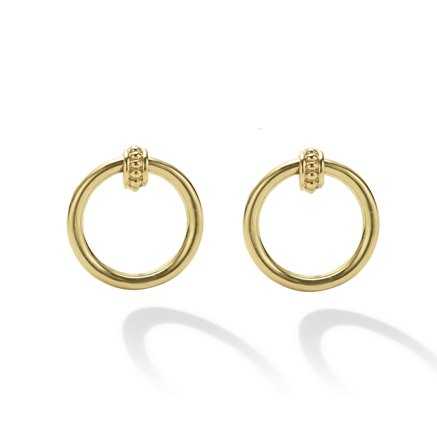 Lagos Circle Stud Earrings in 18k Gold