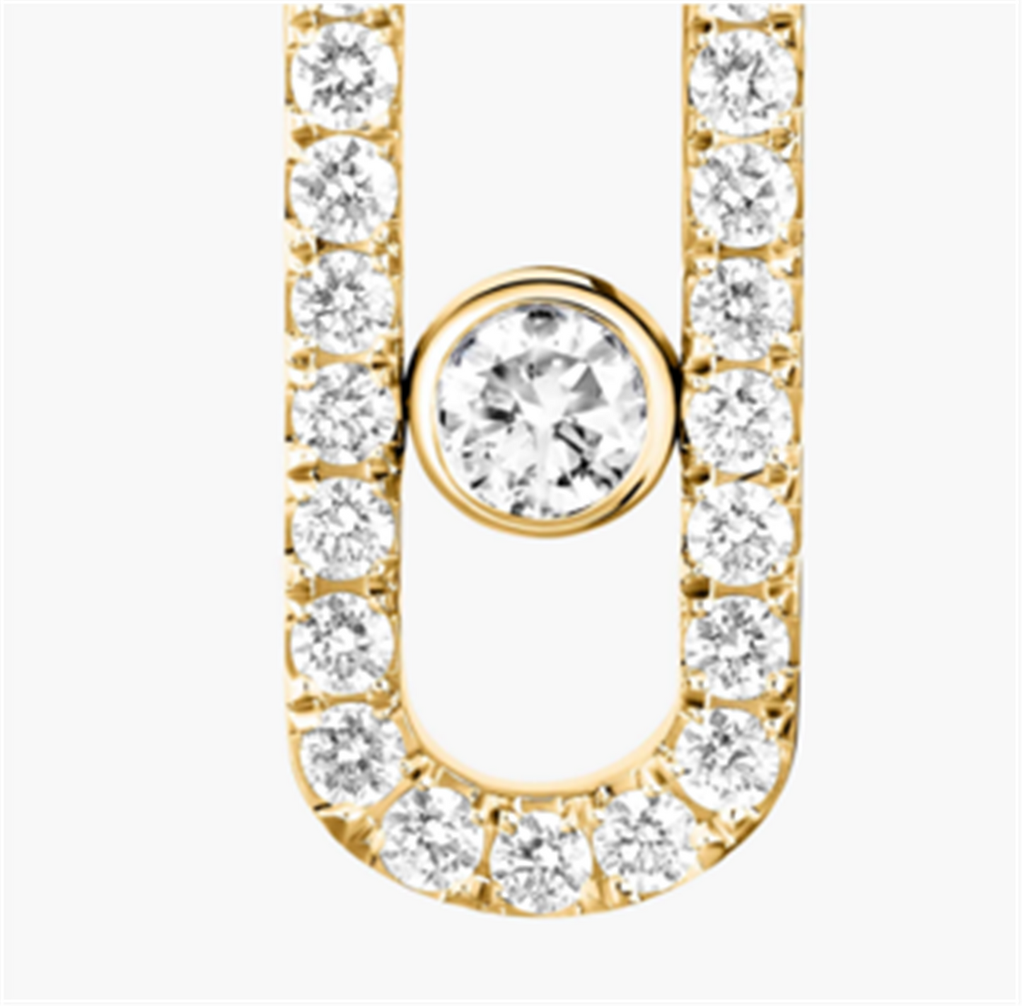Messika Move Uno Pave-Set Diamond Earrings in 18k Yellow Gold