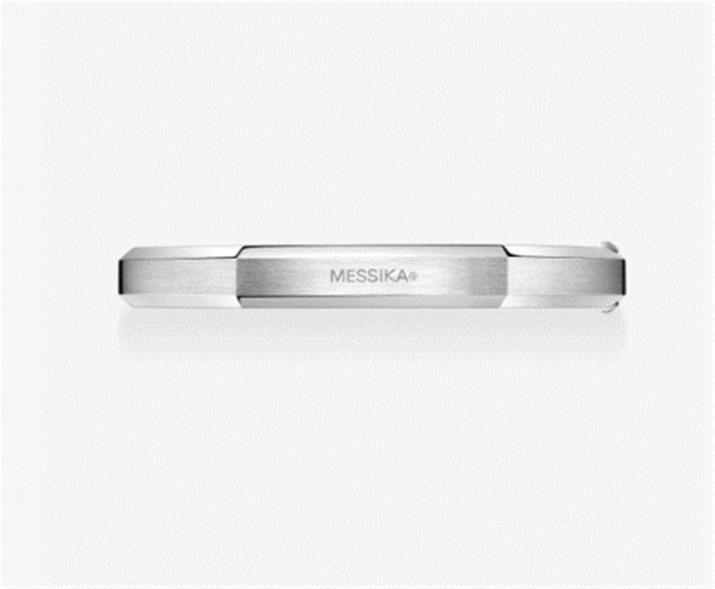 Messika Moderniste Brushed Diamond Bangle, Medium in 18k White Gold