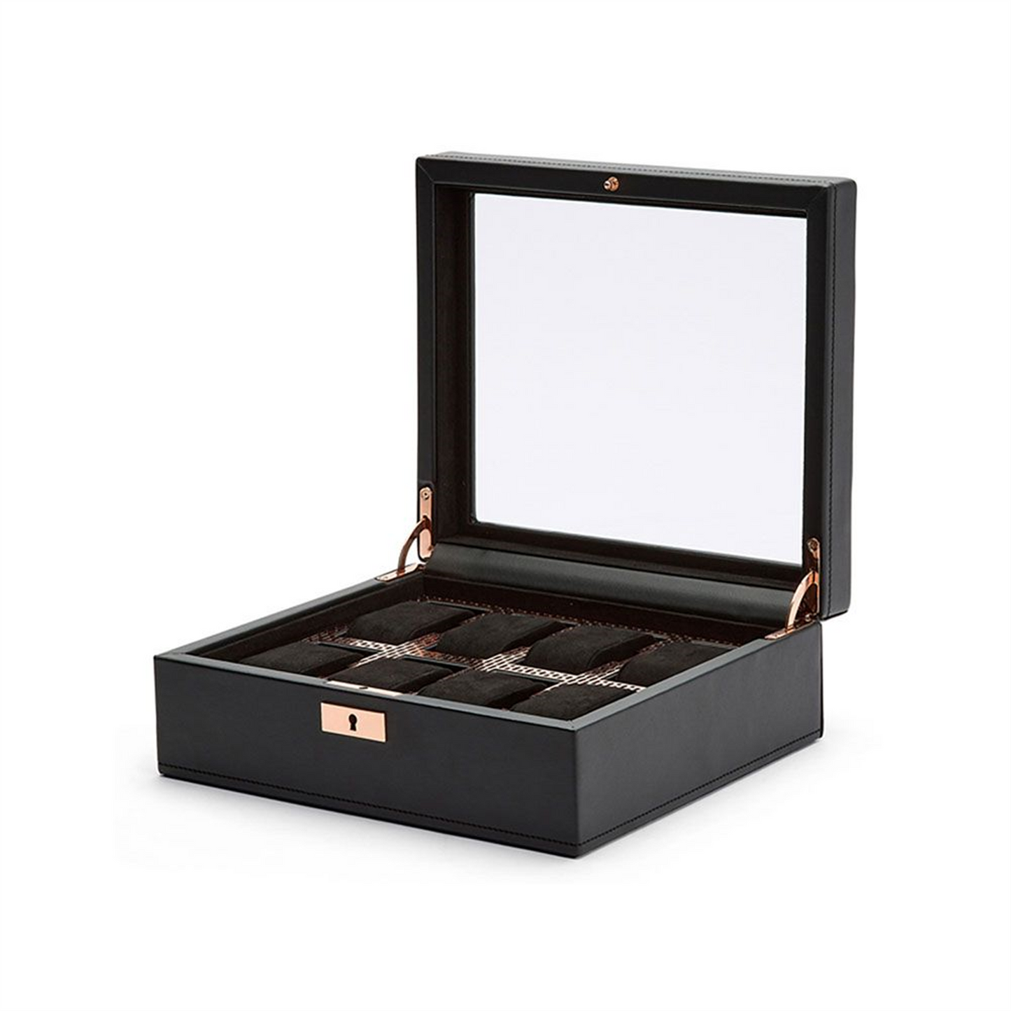 WOLF Vegan Leather & Copper Plated Axis 8 Piece Watch Box