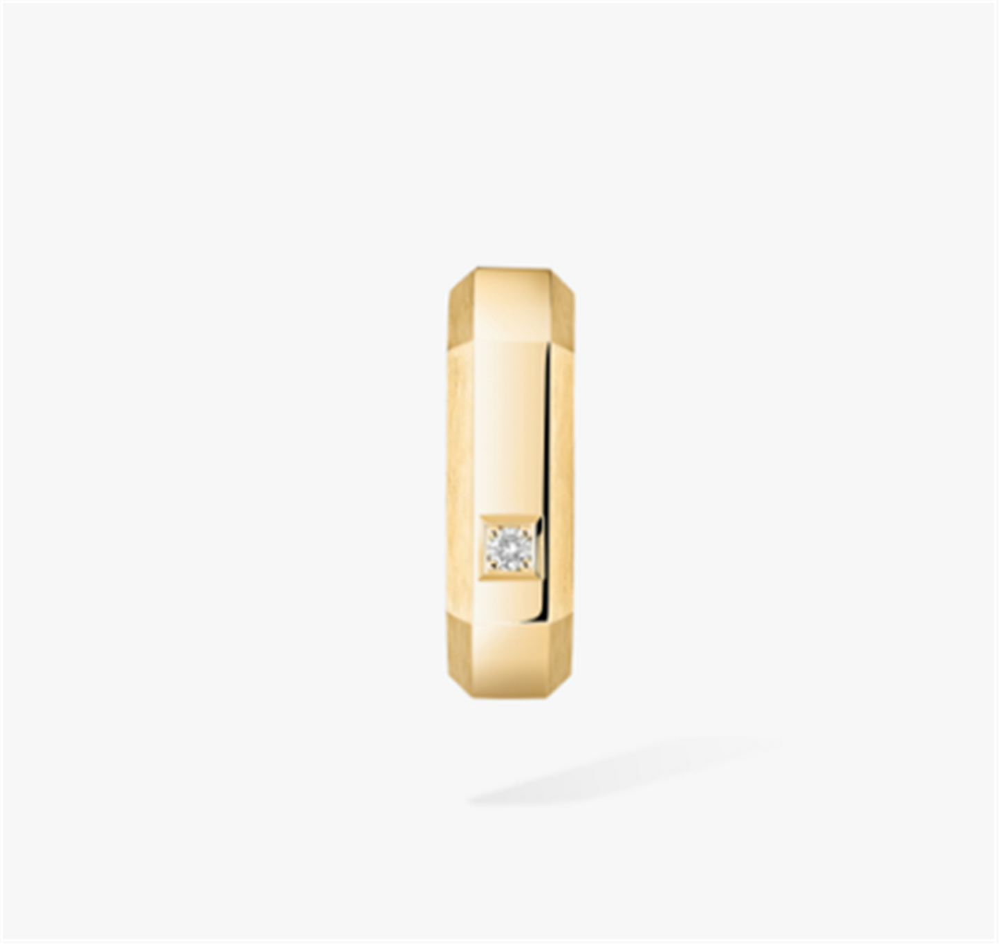 Messika Moderniste Single Hoop Diamond Earring, Medium in 18k Yellow Gold