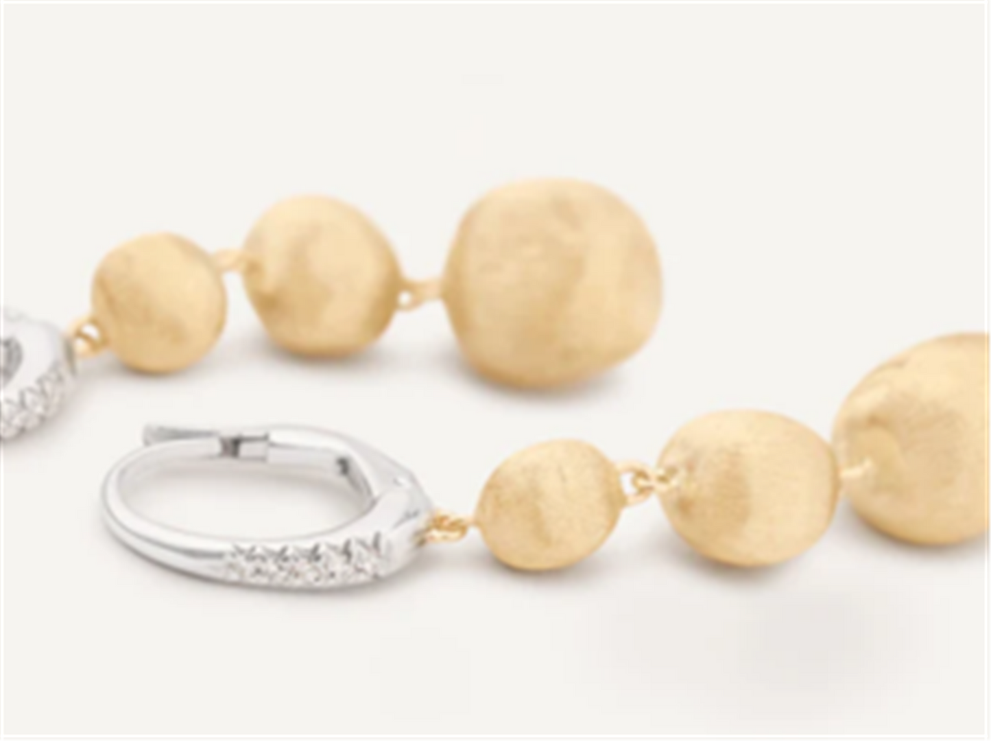 Marco Bicego Africa Graduated Drop Earrings with Diamond Clip