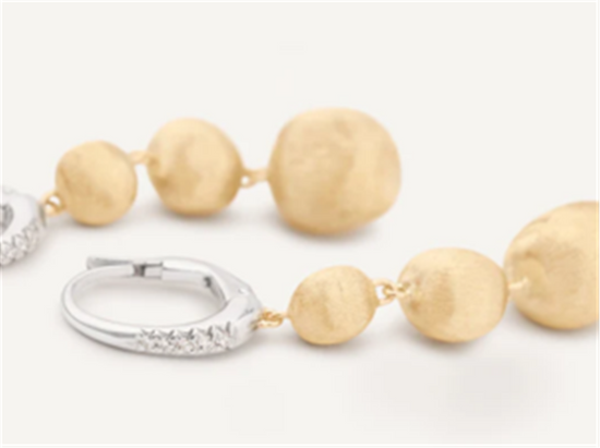 Marco Bicego Africa Graduated Drop Earrings with Diamond Clip