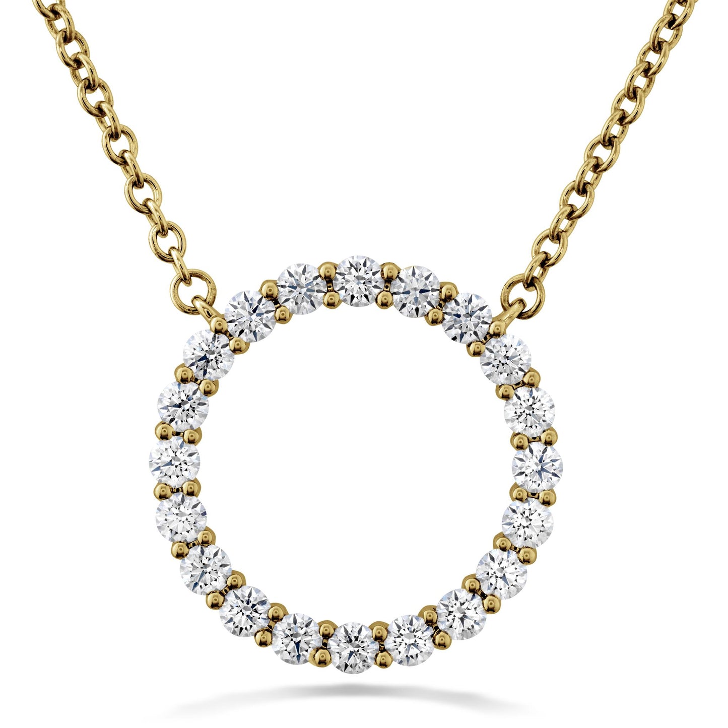 Hearts on Fire Gold Signature Diamond Circle Pendant - Medium