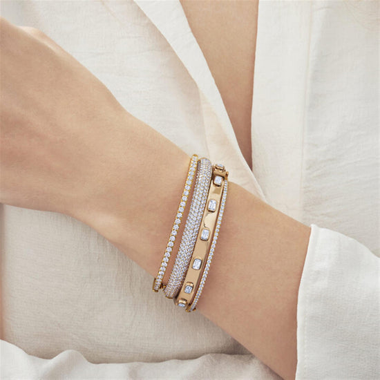 Kwiat Stackable Slim Bangle in 18k Yellow Gold & 1ct Diamonds, 2.10 mm