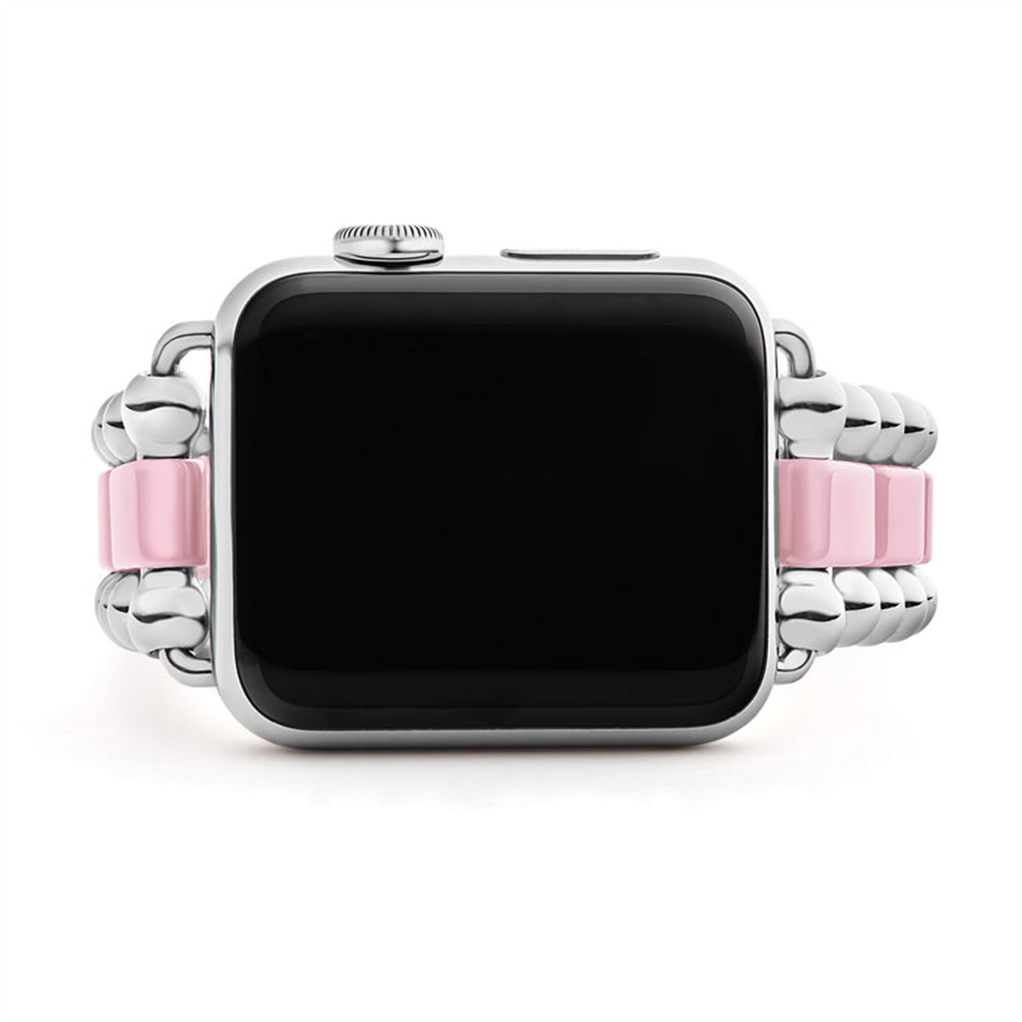 Lagos Pink Ceramic & Stainless Steel Watch Bracelet - 38-45mm