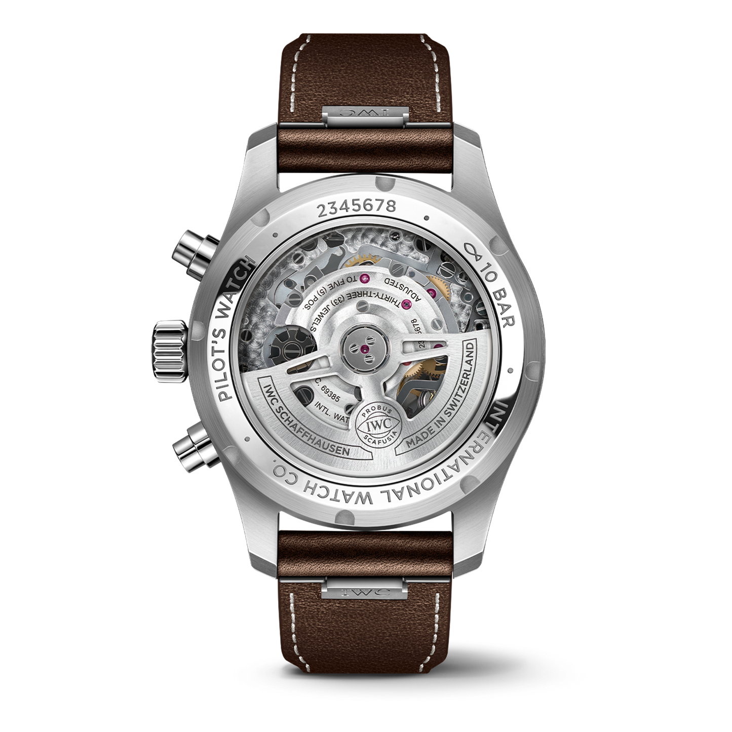 IWC Shaffhuasen Pilot's Watch Chronograph 41mm w/ Green Dial & Brown Calfskin Strap