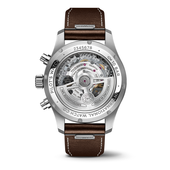 IWC Shaffhuasen Pilot's Watch Chronograph 41mm w/ Green Dial & Brown Calfskin Strap