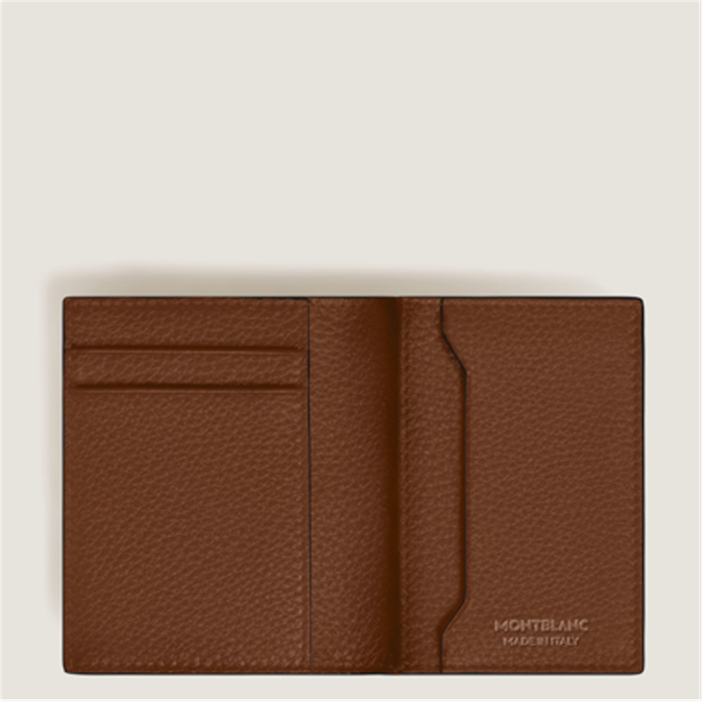MontBlanc Card Holder 4cc in Fauve Grain Leather