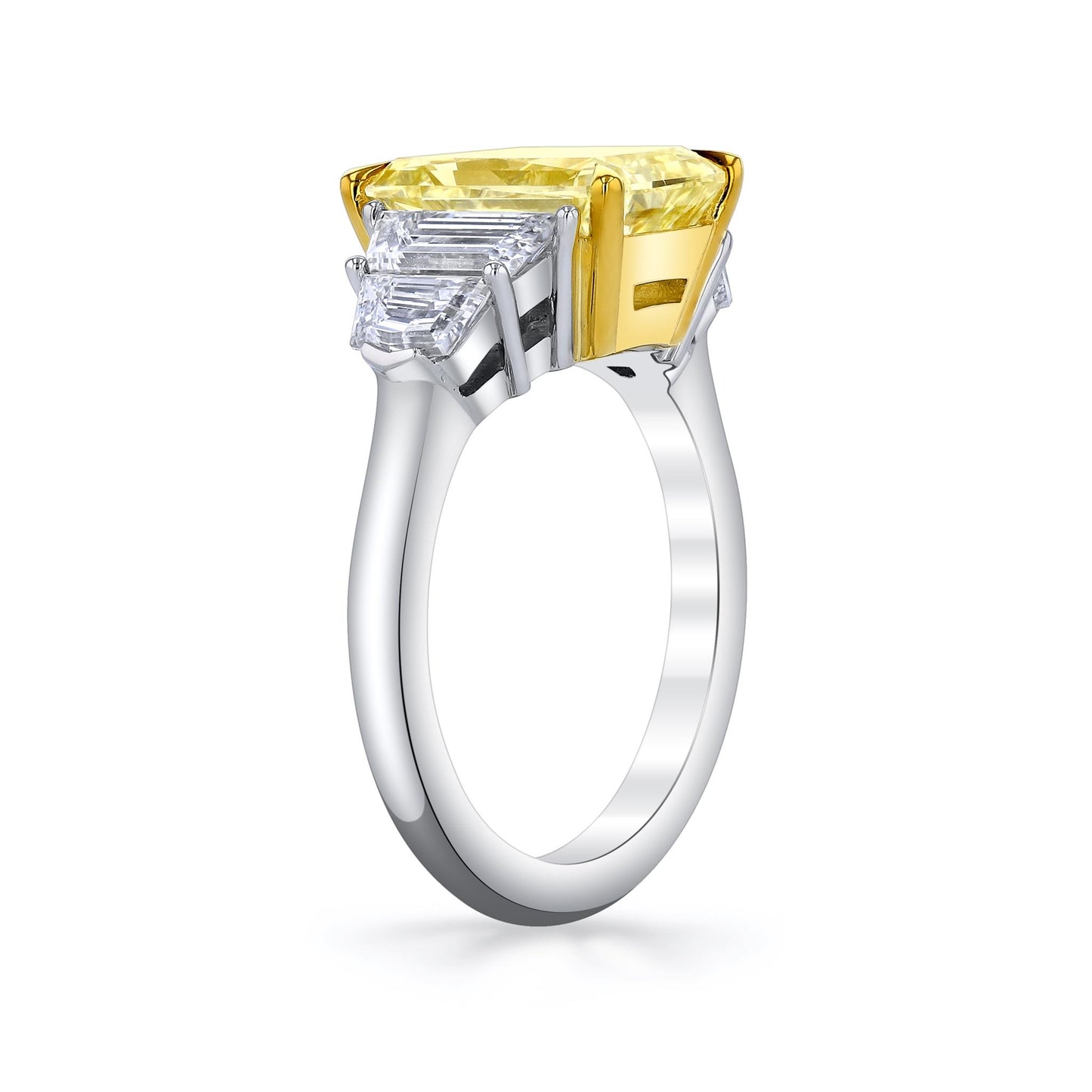 Joshua J 4ct Radiant-Cut Fancy Diamond Five-Stone Ring