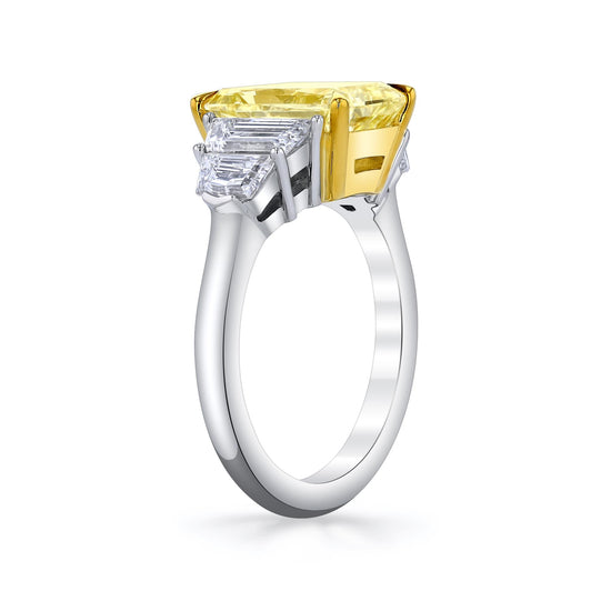 Joshua J 4ct Radiant-Cut Fancy Diamond Five-Stone Ring