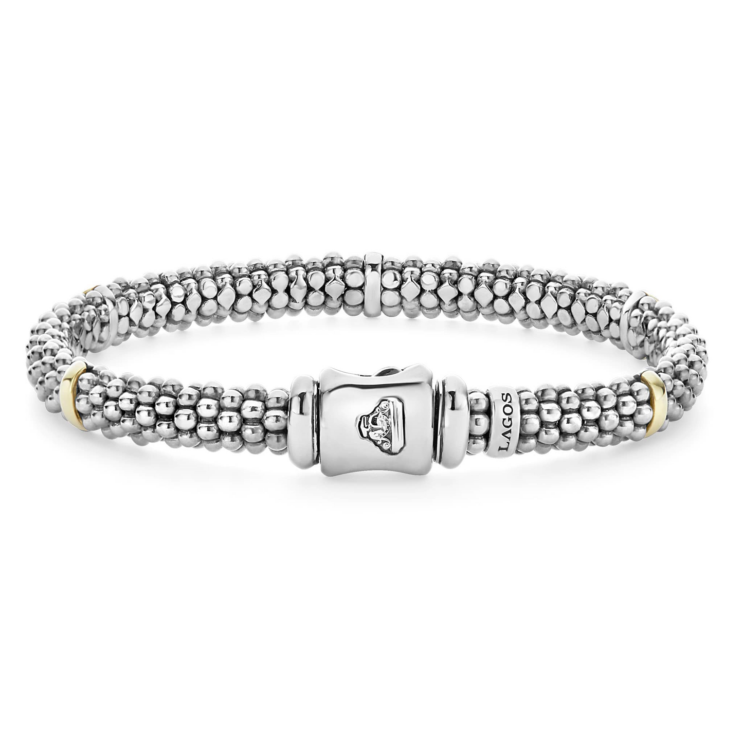 Lagos Five Gold Station Caviar Bracelet