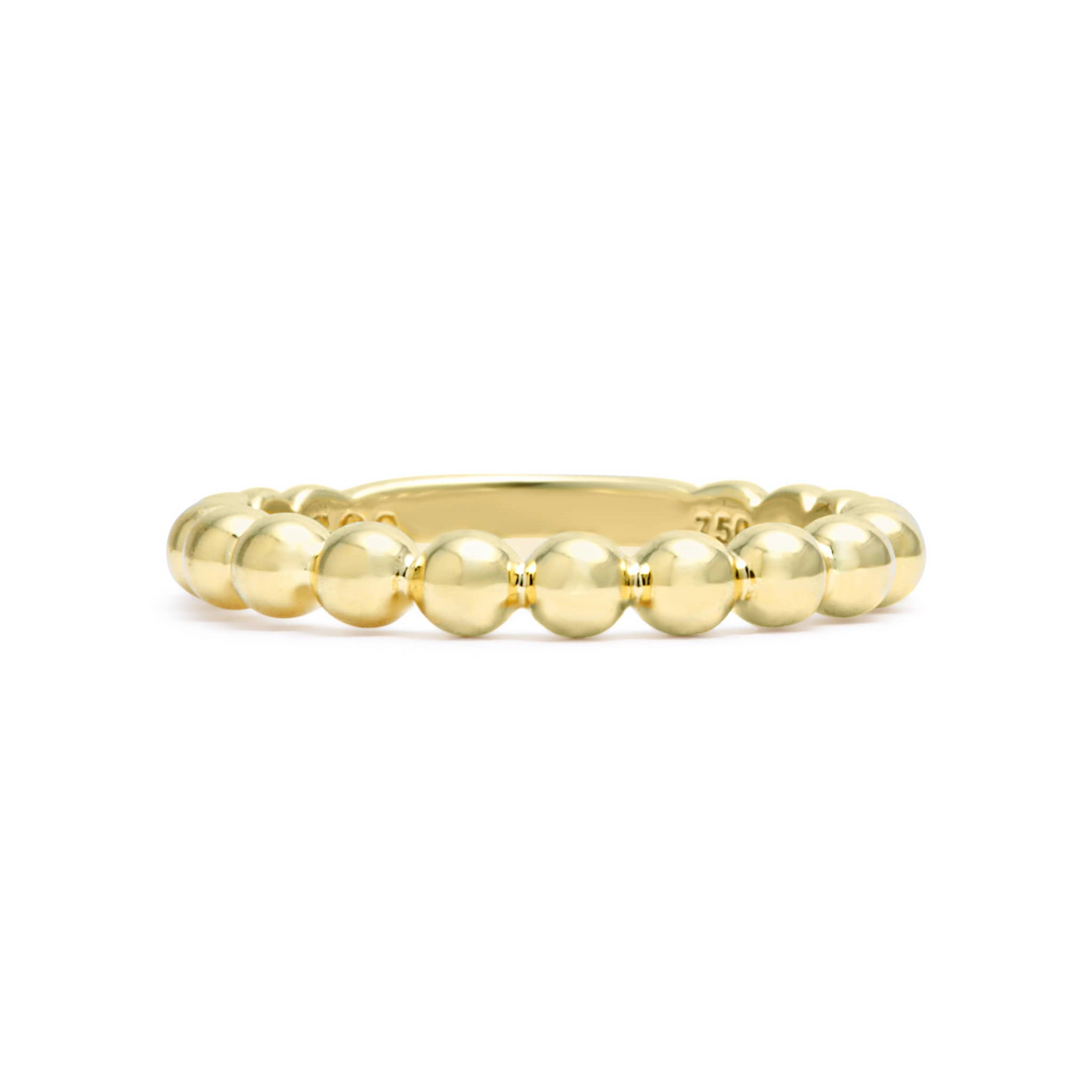 Lagos Gold Beaded Stacking Ring in 18k Gold