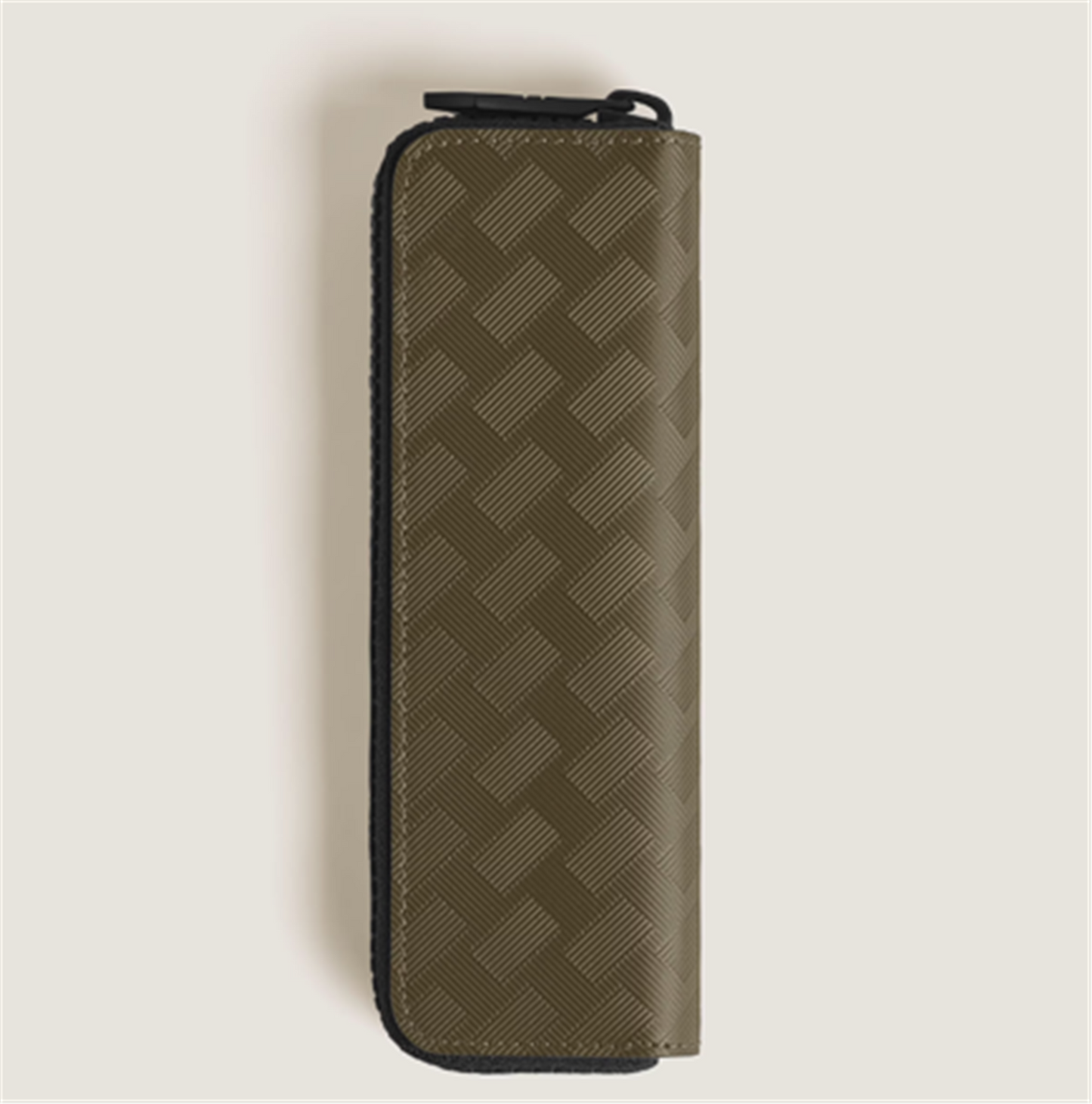 MontBlanc 1-Pen Pouch with zip in Extreme Leather - Khaki