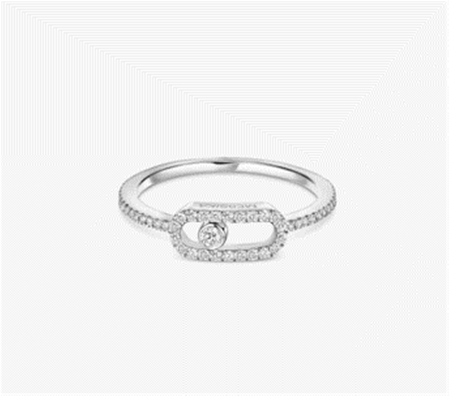 Messika Move Uno Pavé Diamond Ring in 18k White Gold