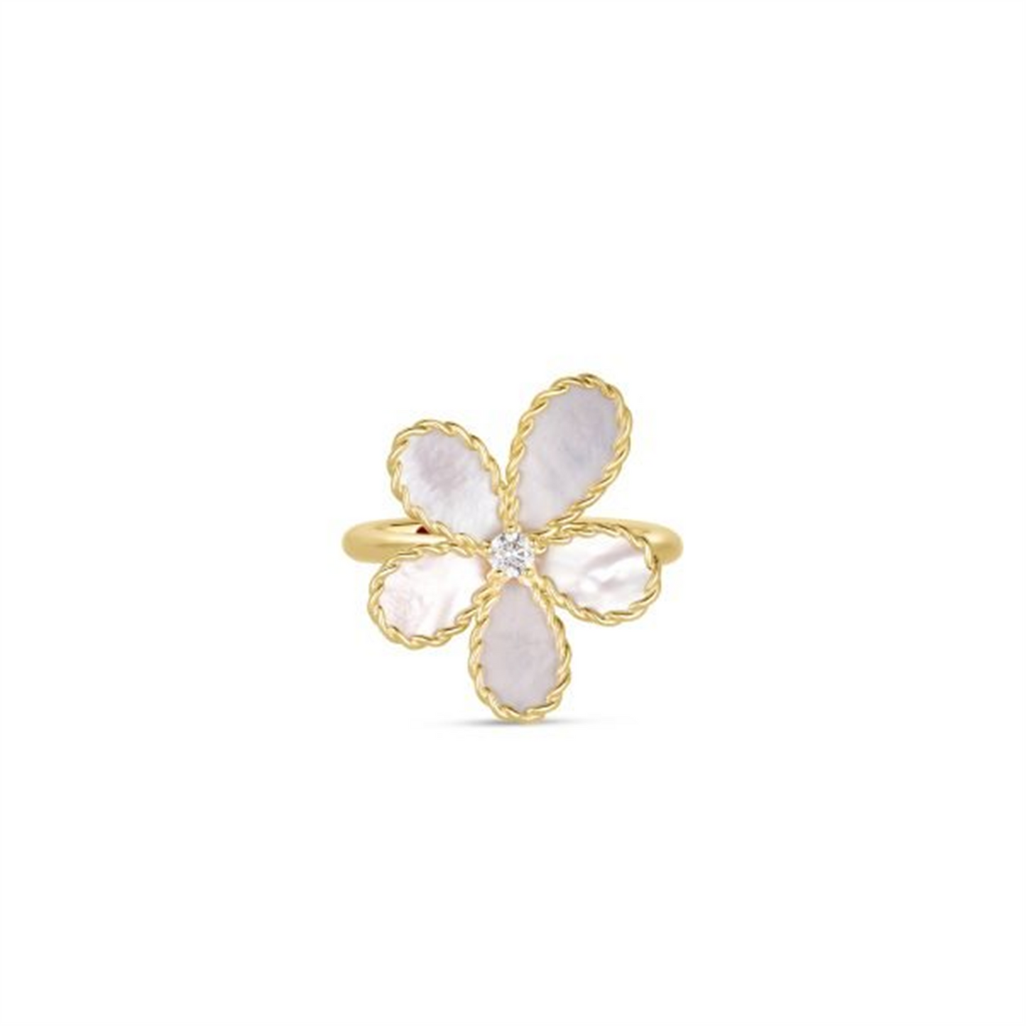 Roberto Coin Jasmine Diamond & Mother of Pearl in 18k Gold