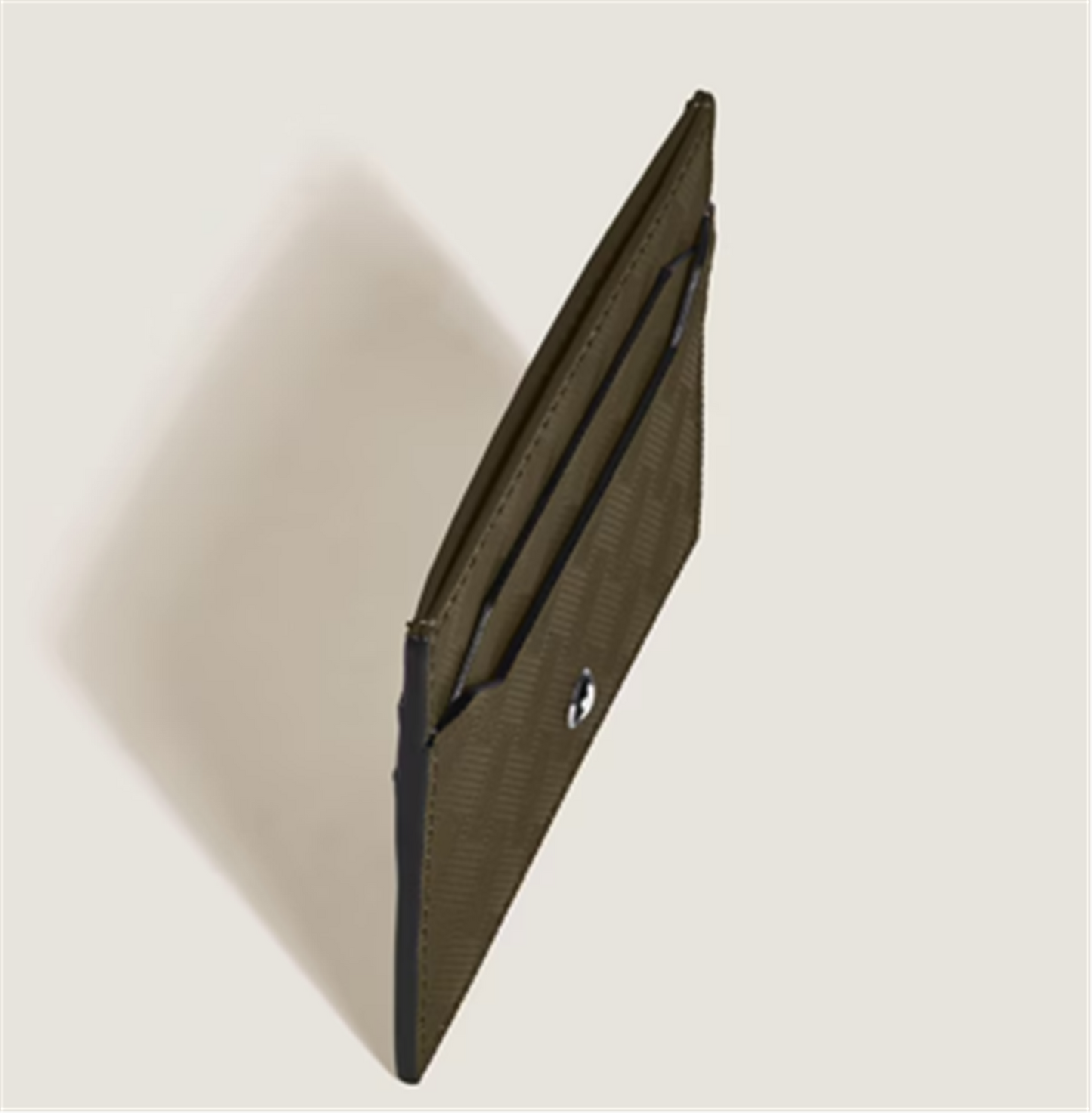 Montblanc 5cc Leather Card Holder in Khaki