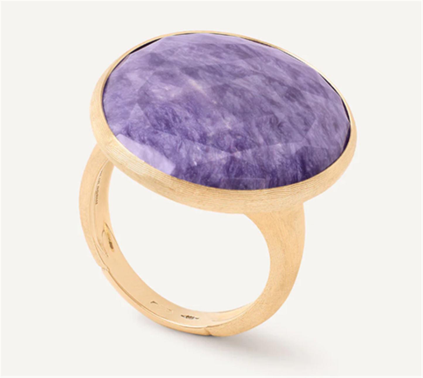 Marco Bicego Lunaria Cocktail Ring with Charoite in 18k Yellow Gold