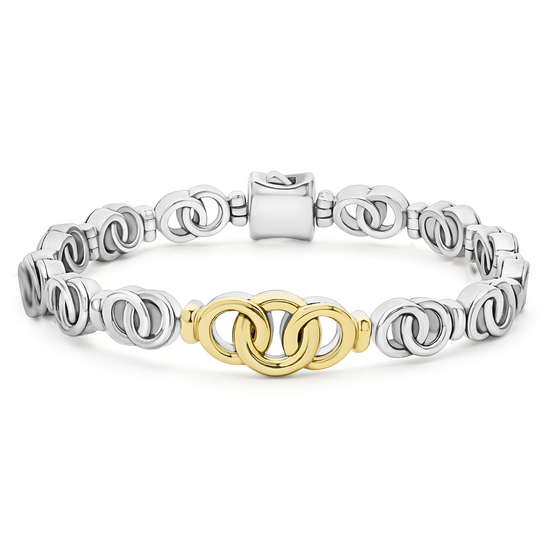 Lagos Two-Tone Interlocking Link Bracelet