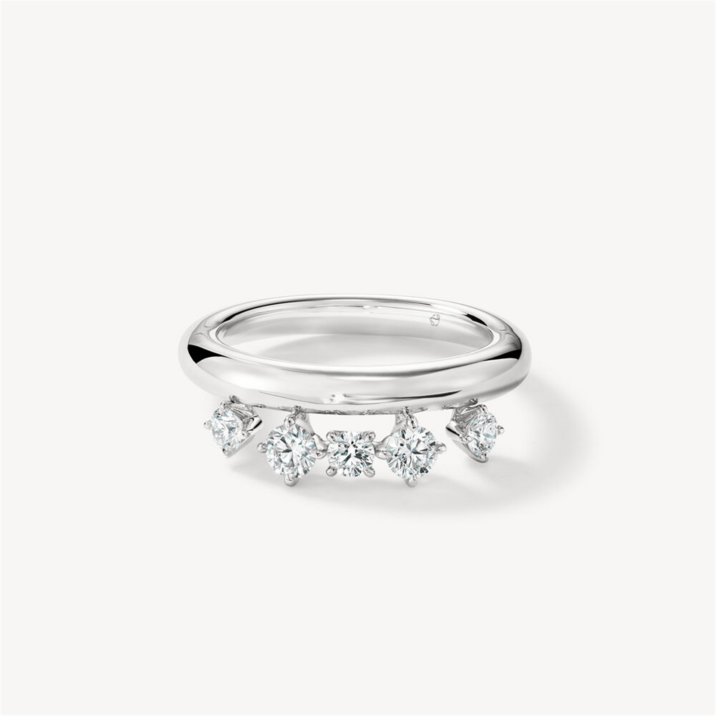 Heart on Fire Barre Floating Diamond Ring in 18k White Gold