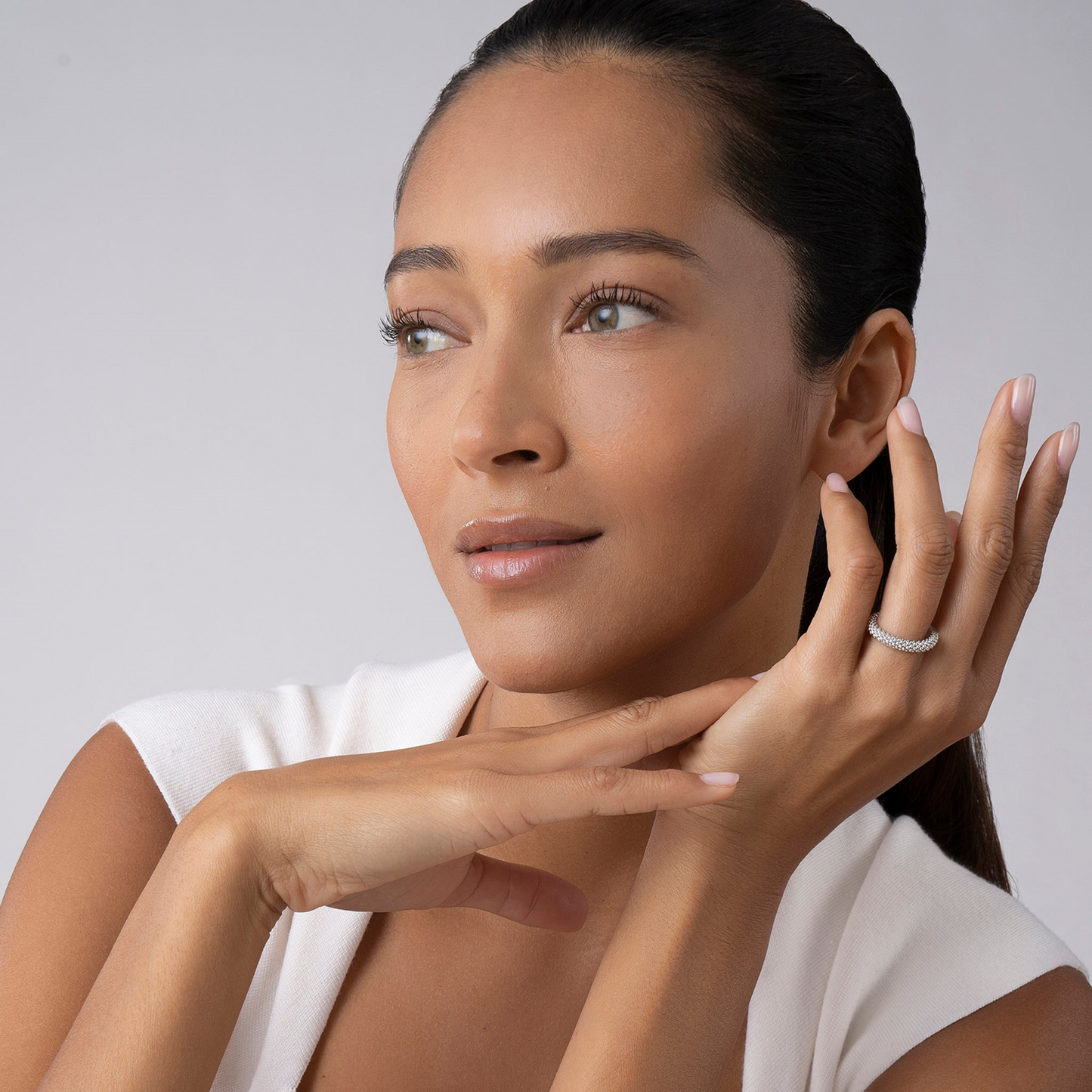 Lagos Caviar Stacking Ring in Sterling Silver