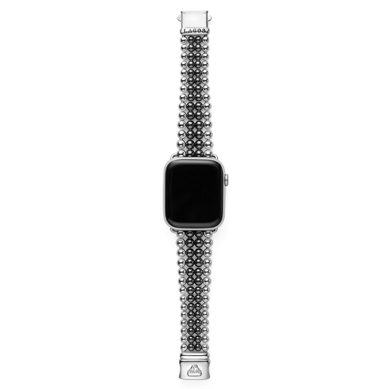 Lagos Black Ceramic and Stainless Steel Infinite Watch Bracelet - 38-45mm