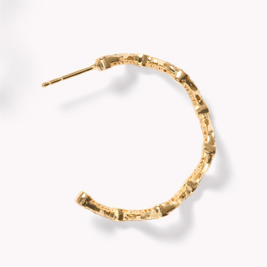 Jamie Turner Marina Diamond Hoop Earrings in 18k Yellow Gold