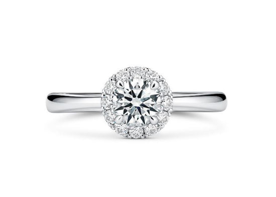 Hearts on Fire Platinum Vela Diamond Halo Ring