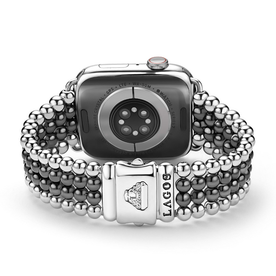 Lagos Black Ceramic and Stainless Steel Infinite Watch Bracelet - 38-45mm