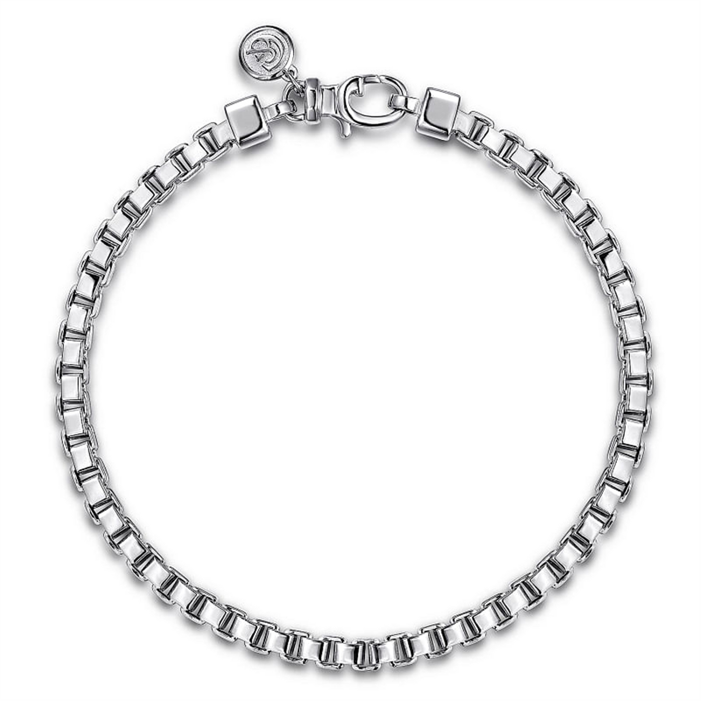Gabriel & Co. 925 Sterling Silver Mens Box Chain Bracelet - style #TBM2078SVJJJ