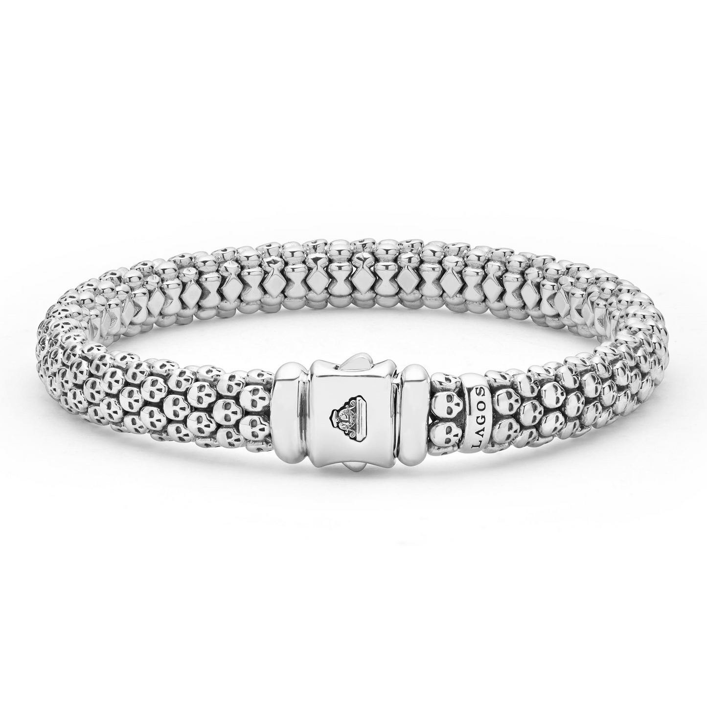 Lagos Caviar Skull Bracelet