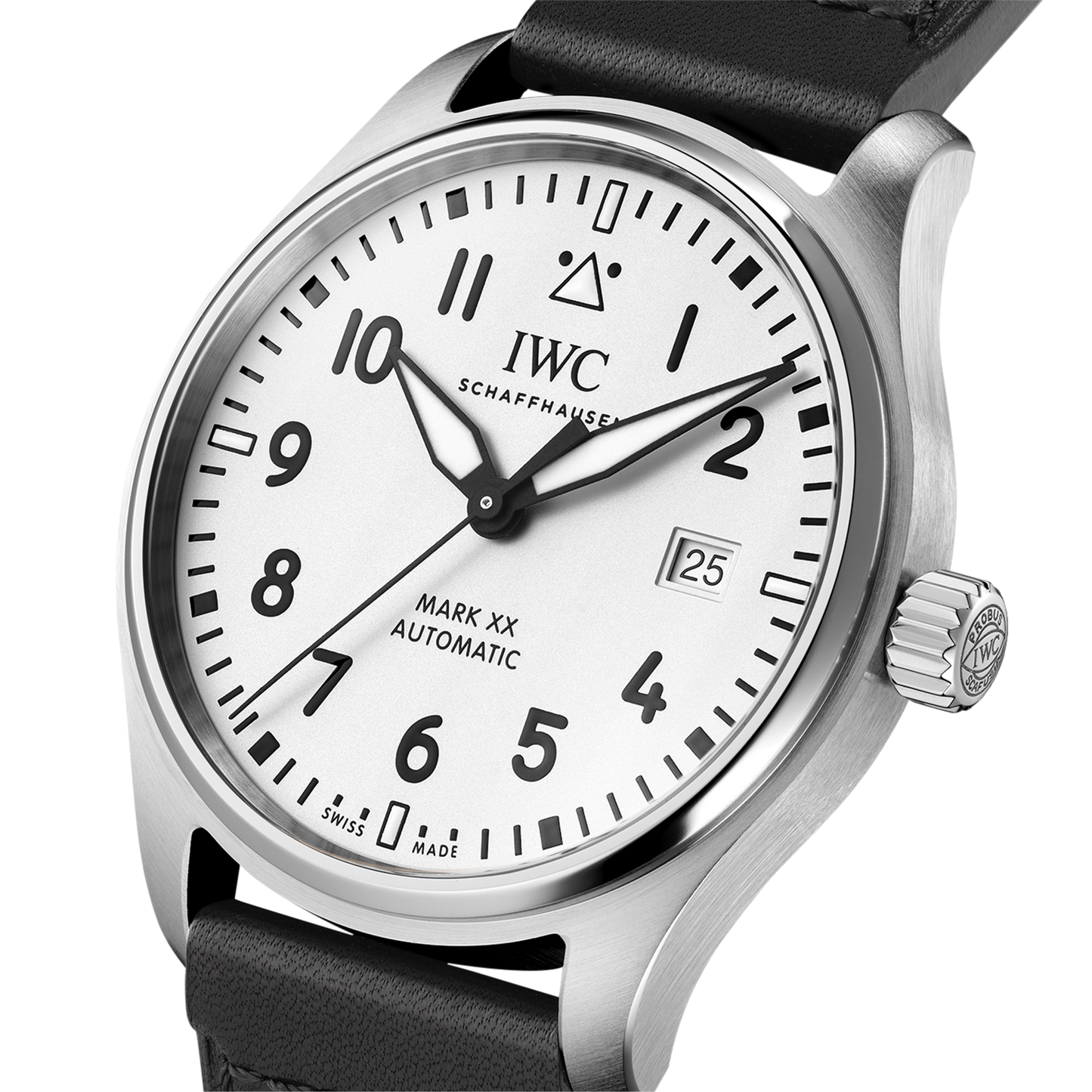 IWC Shaffhuasen 40mm Pilot's Watch Mark XX w/ Silver Dial & Calf Strap