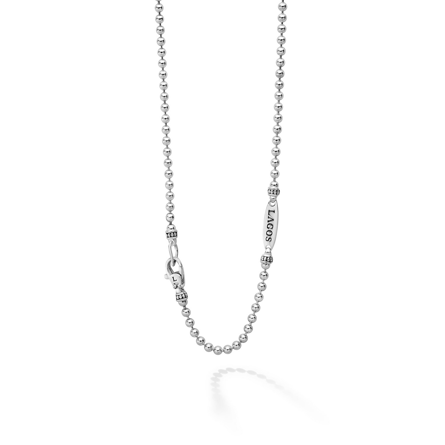 Lagos Beaded Chain Necklace in Sterling Silver - 22"